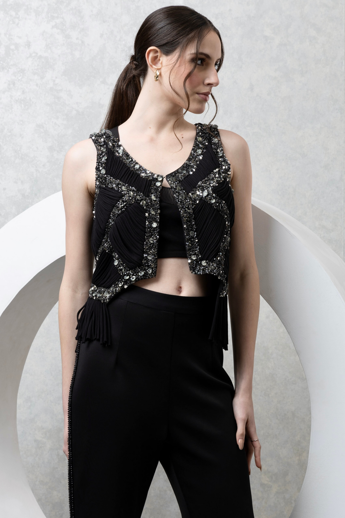 Black Cropped Co-ord set