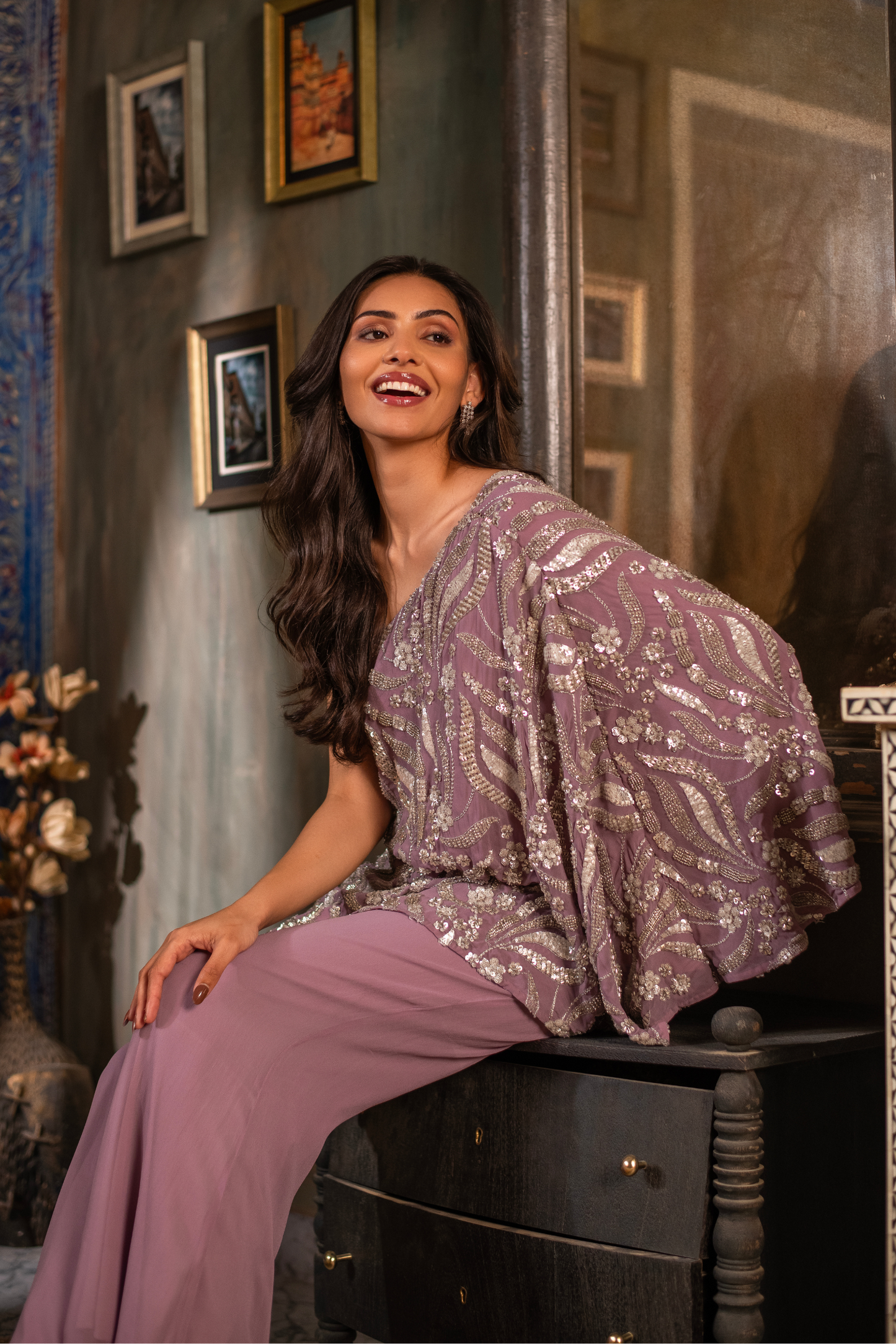 Lilac Purple Sequence Co-ord Set