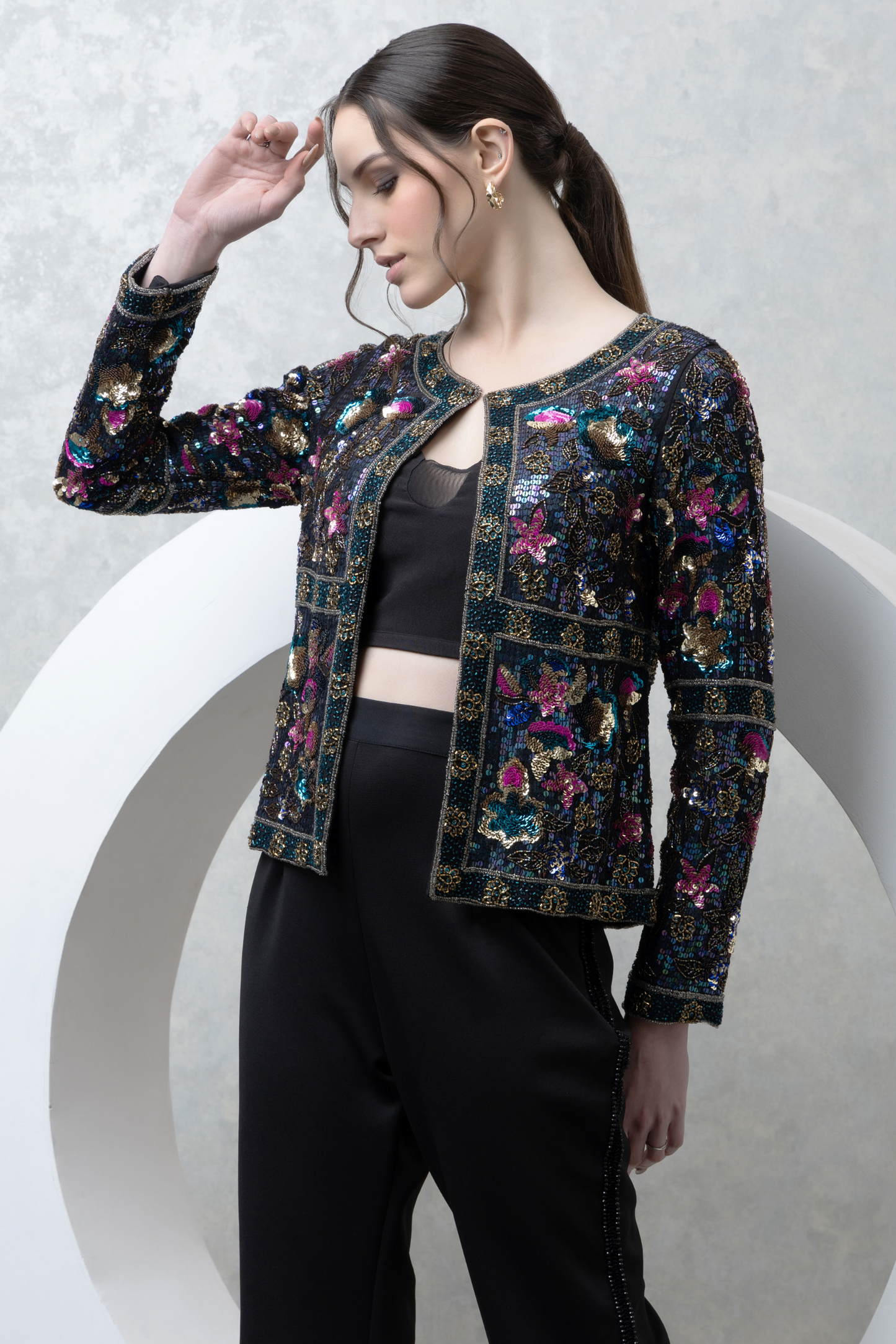 Multi-coloured Embroidered Co-ord set