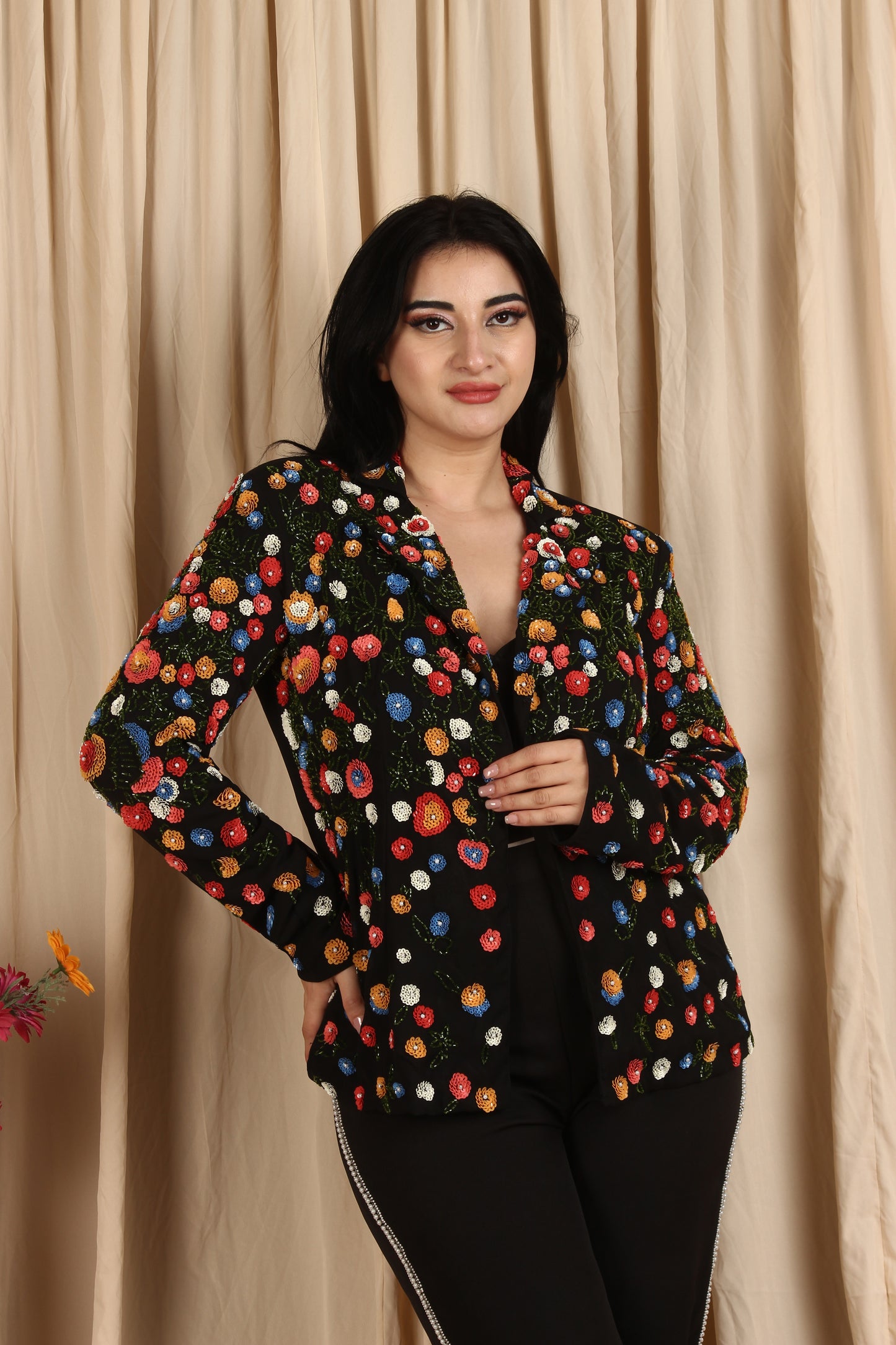 Multicoloured Sequin Embellished Co-Ord Set