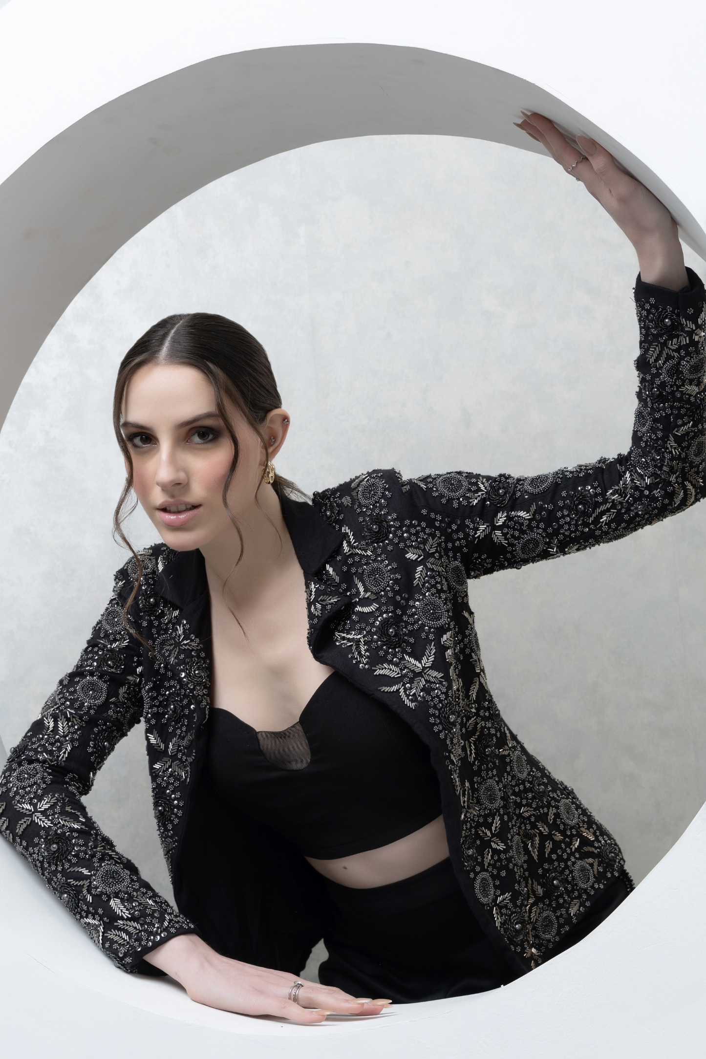 Black Embellished Co-ord Set