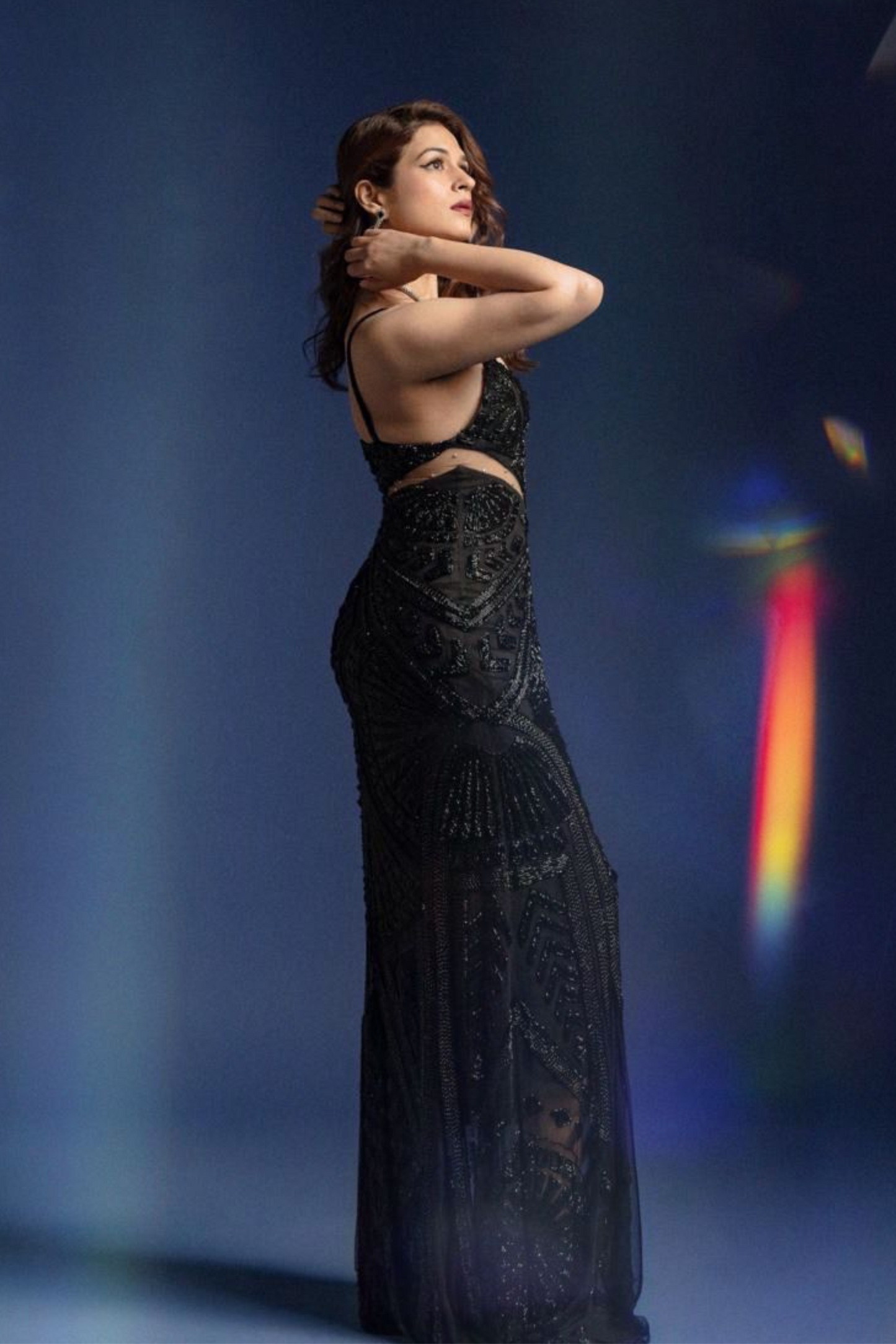 Black Heavily Embellished Gown