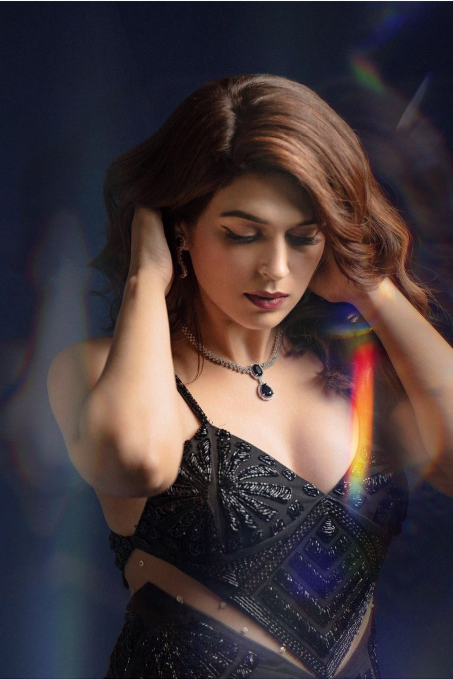 Black Heavily Embellished Gown