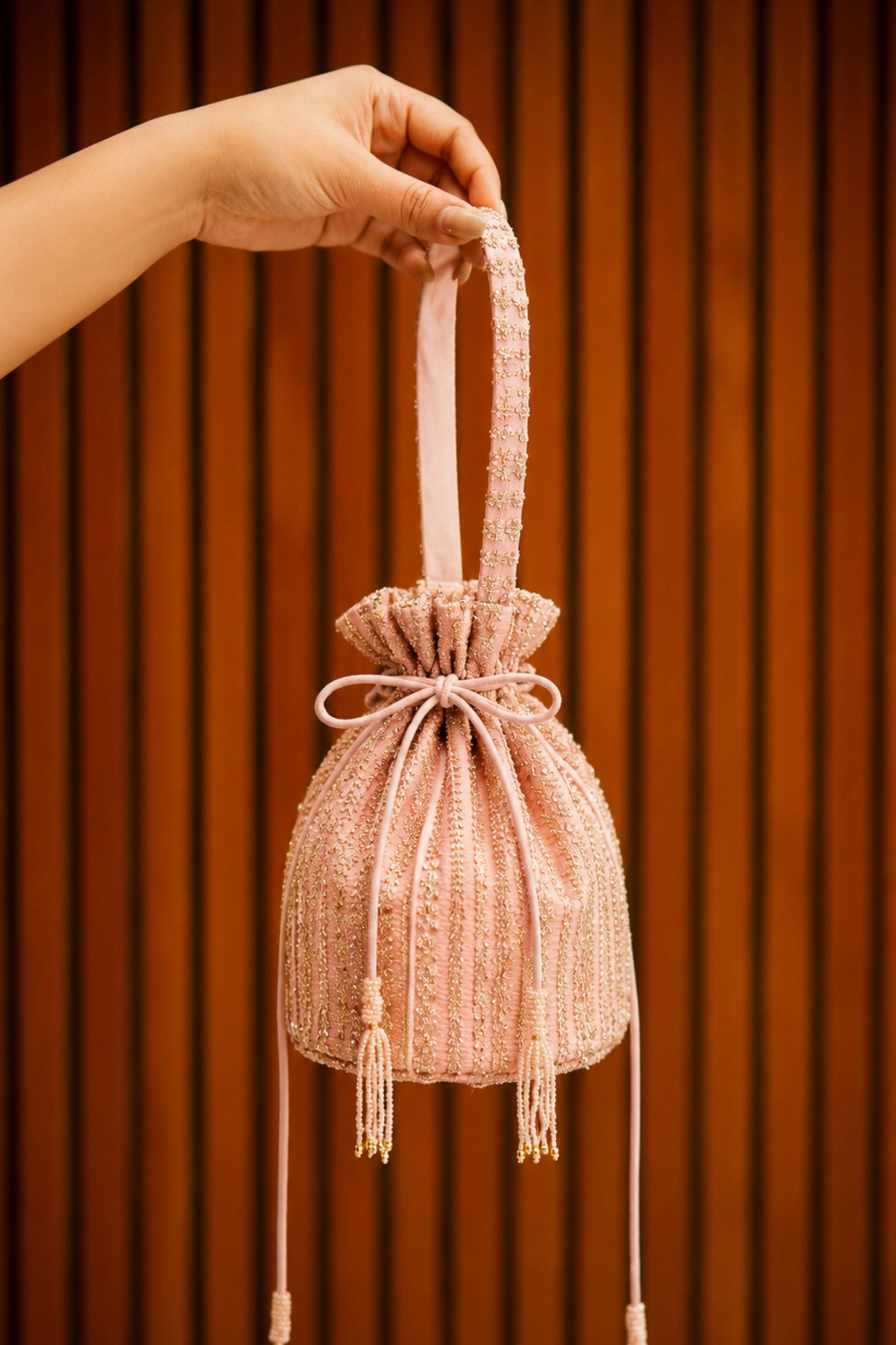 Blush Tassel Potli Bag