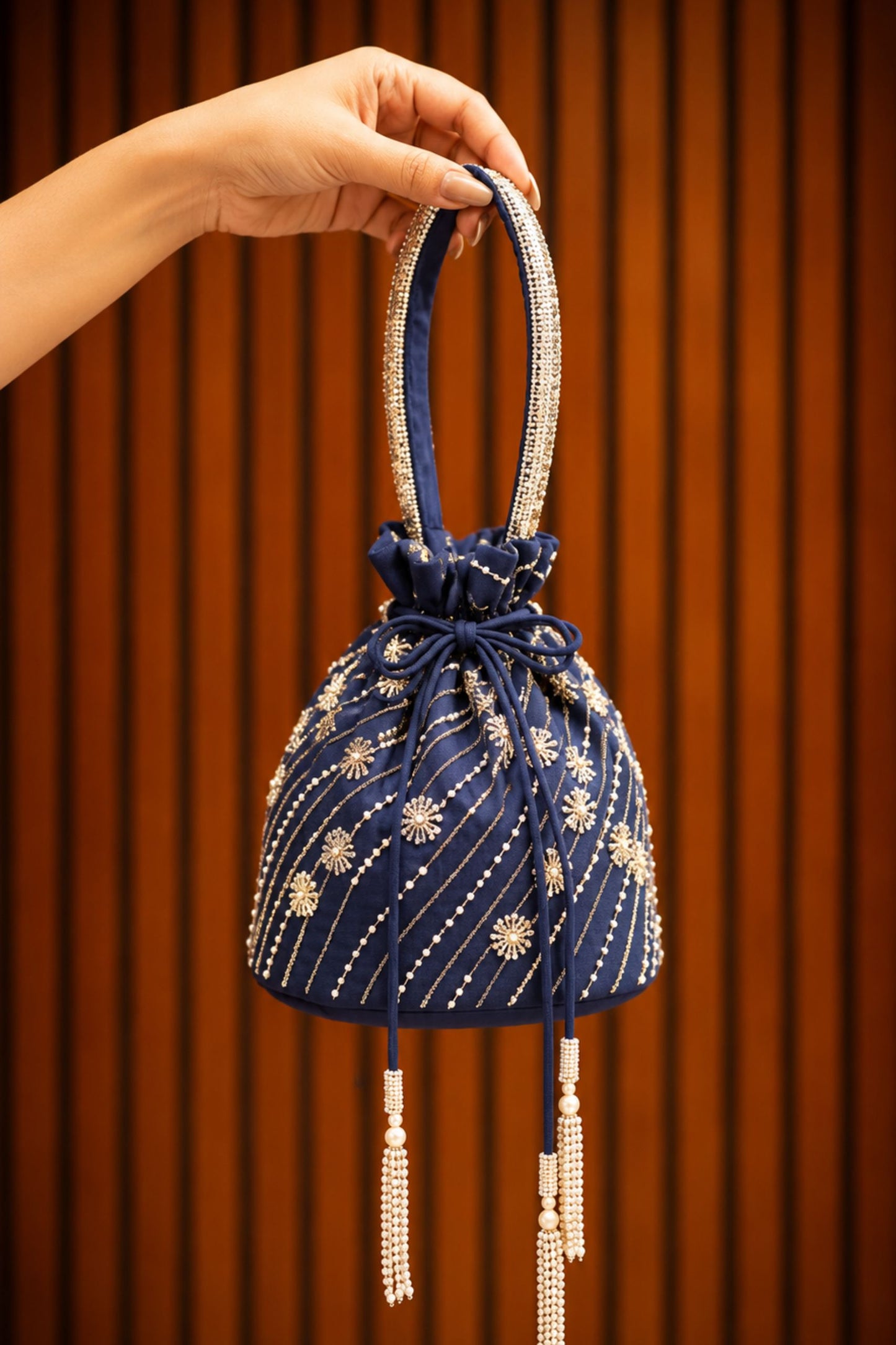 Celestial Navy Potli Bag