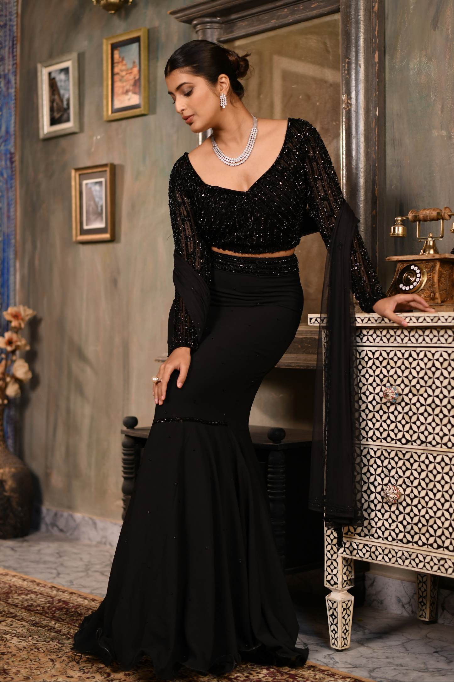 Cocktail Glam Drape Set