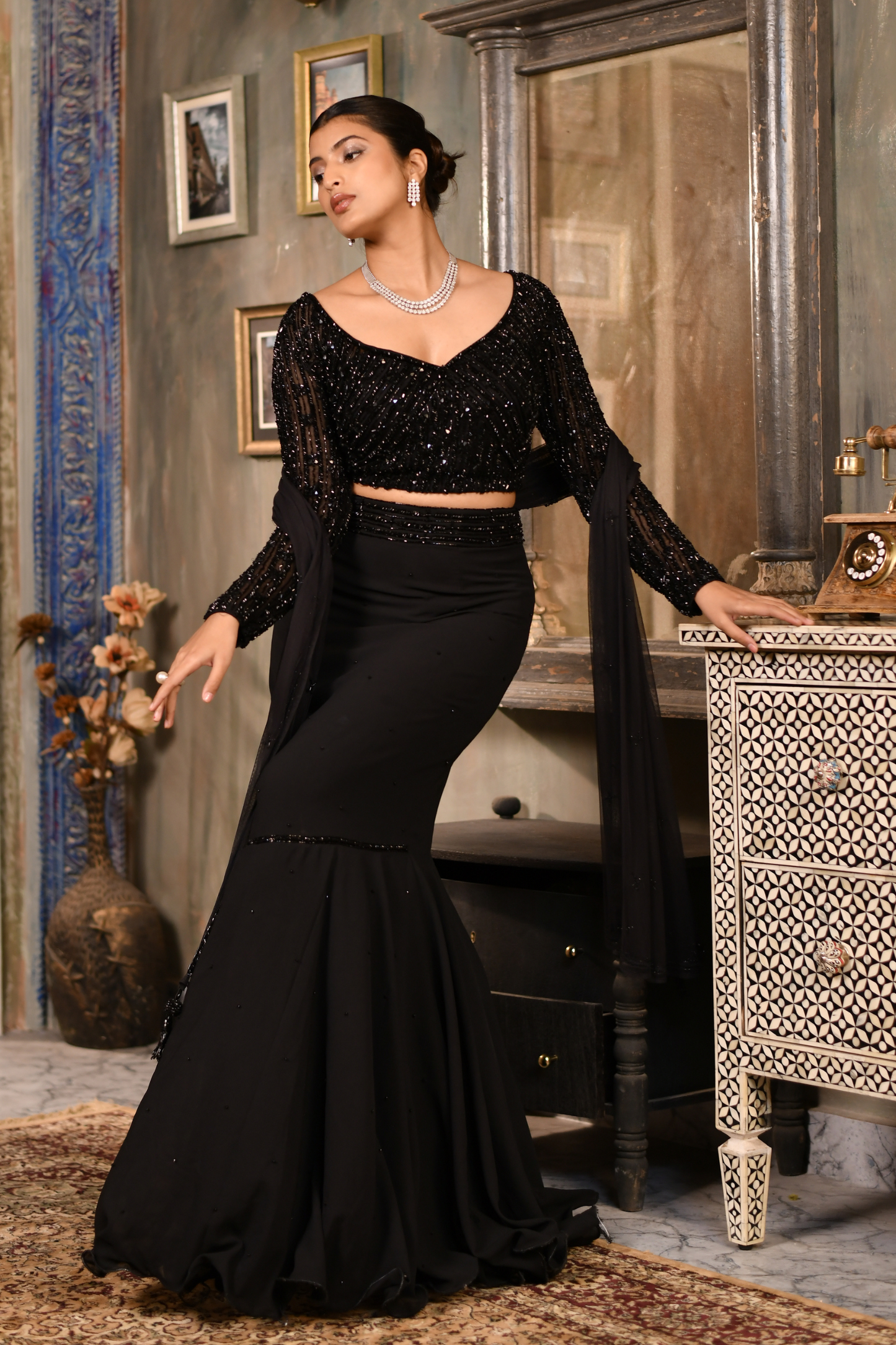 Cocktail Glam Drape Set