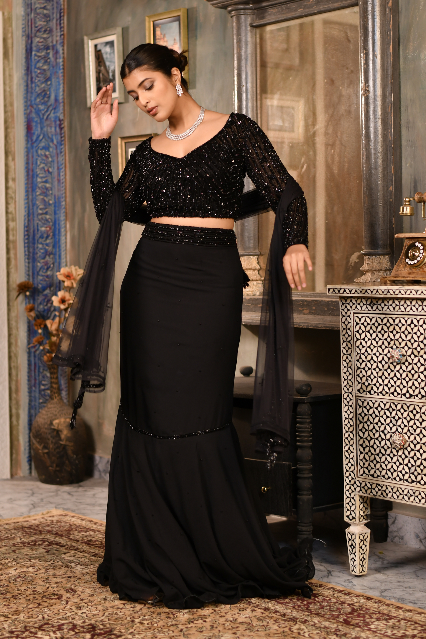 Cocktail Glam Drape Set