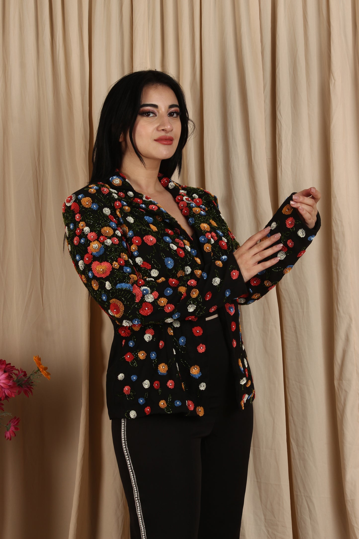 Multicoloured Sequin Embellished Co-Ord Set