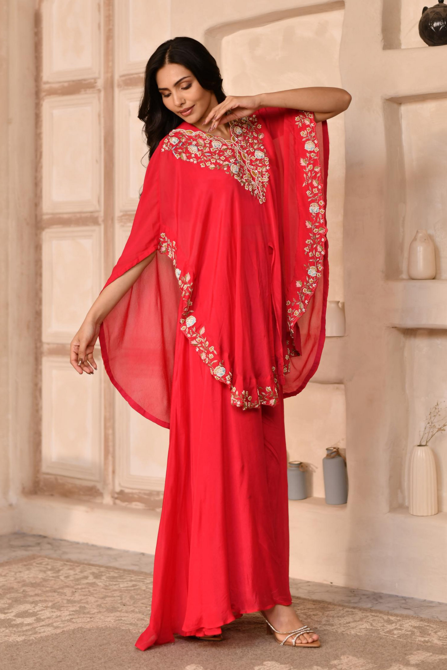 Paradise Pink Drape Skirt, Blouse and Cape