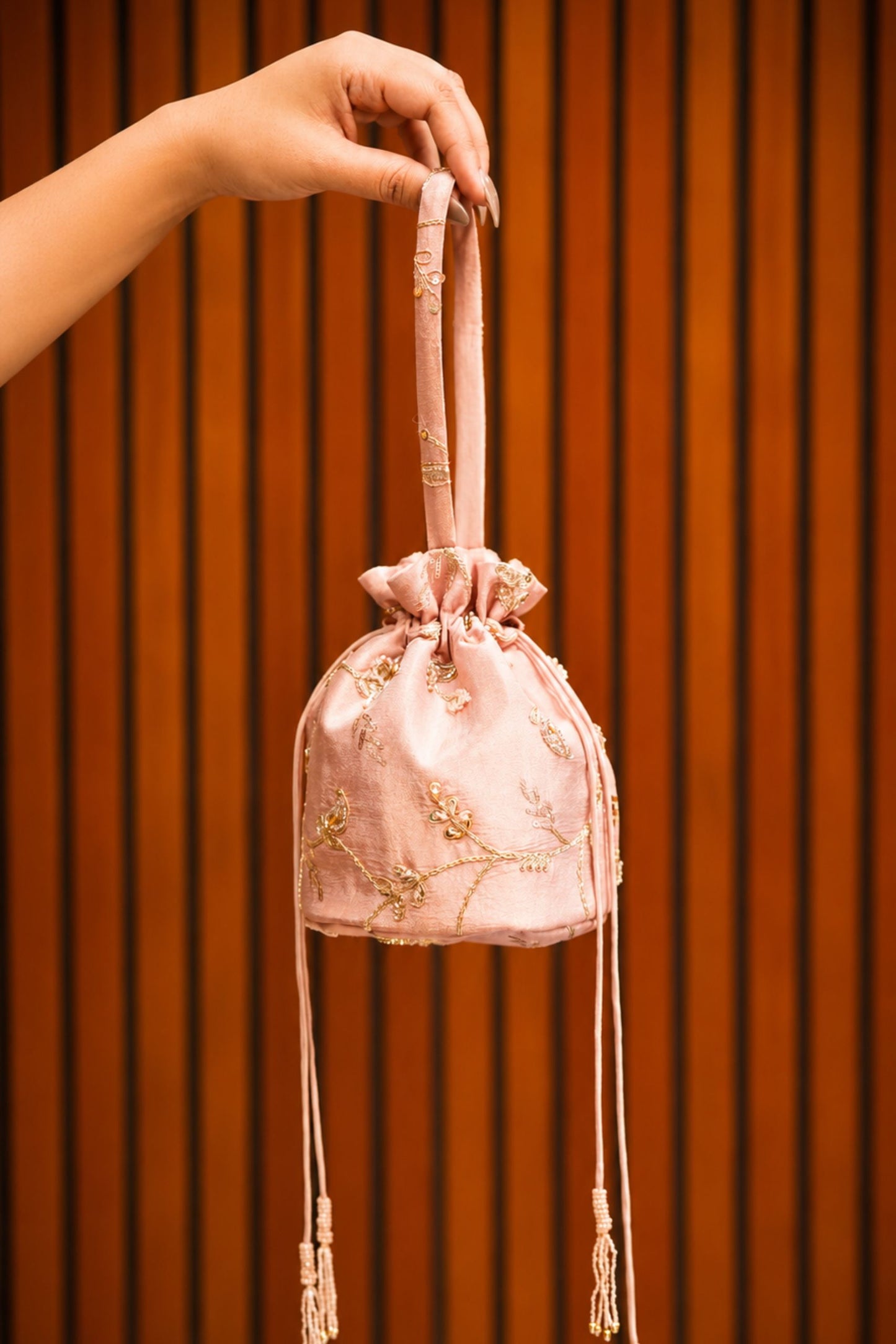 Pink Meadow Potli Bag