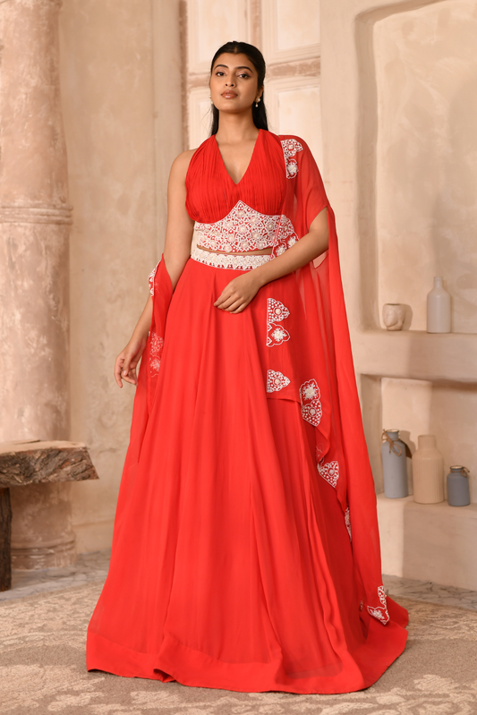 Scarlet Pearl Drape Set