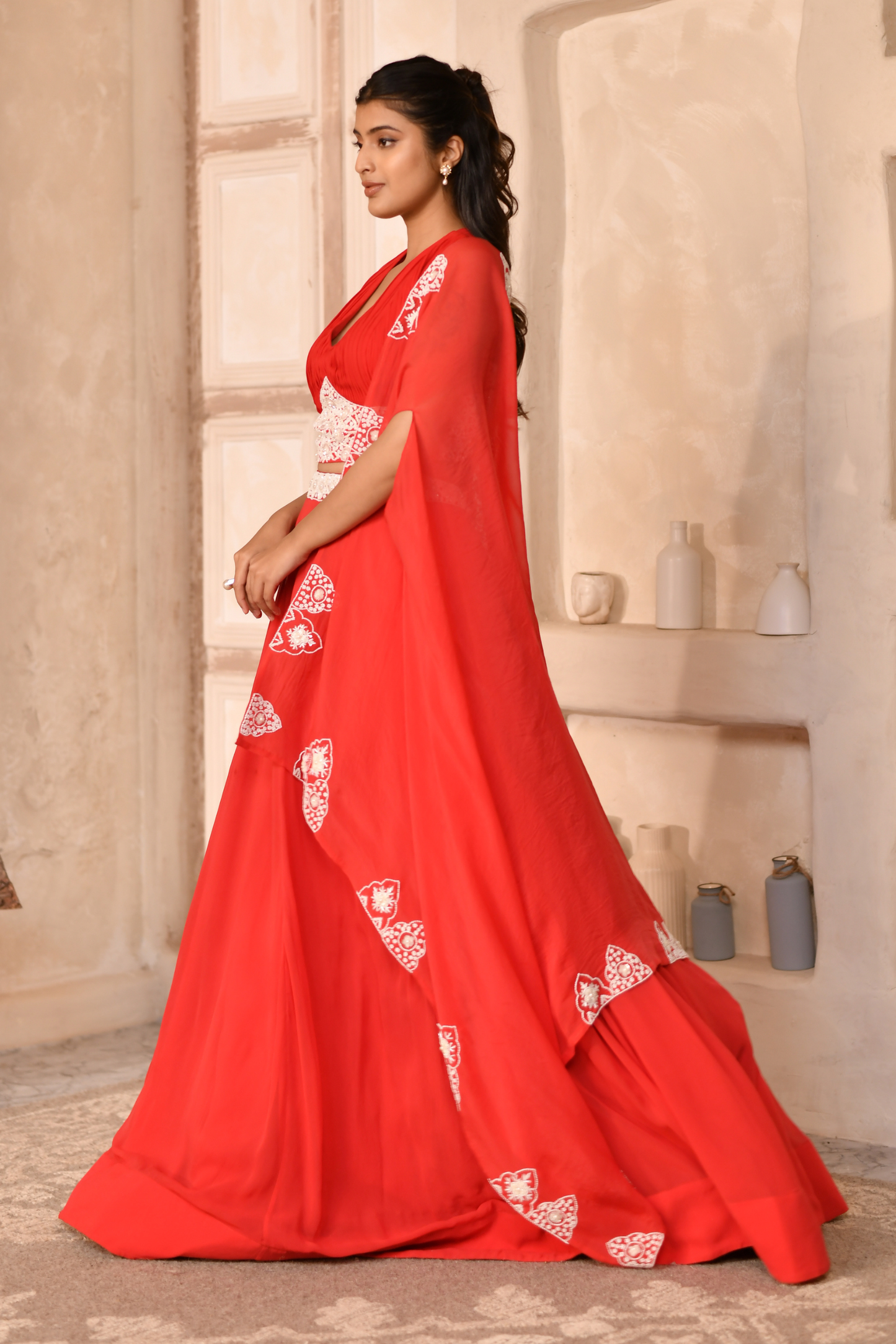 Scarlet Pearl Drape Set