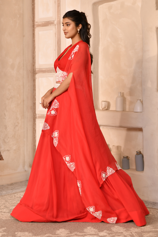 Scarlet Pearl Drape Set