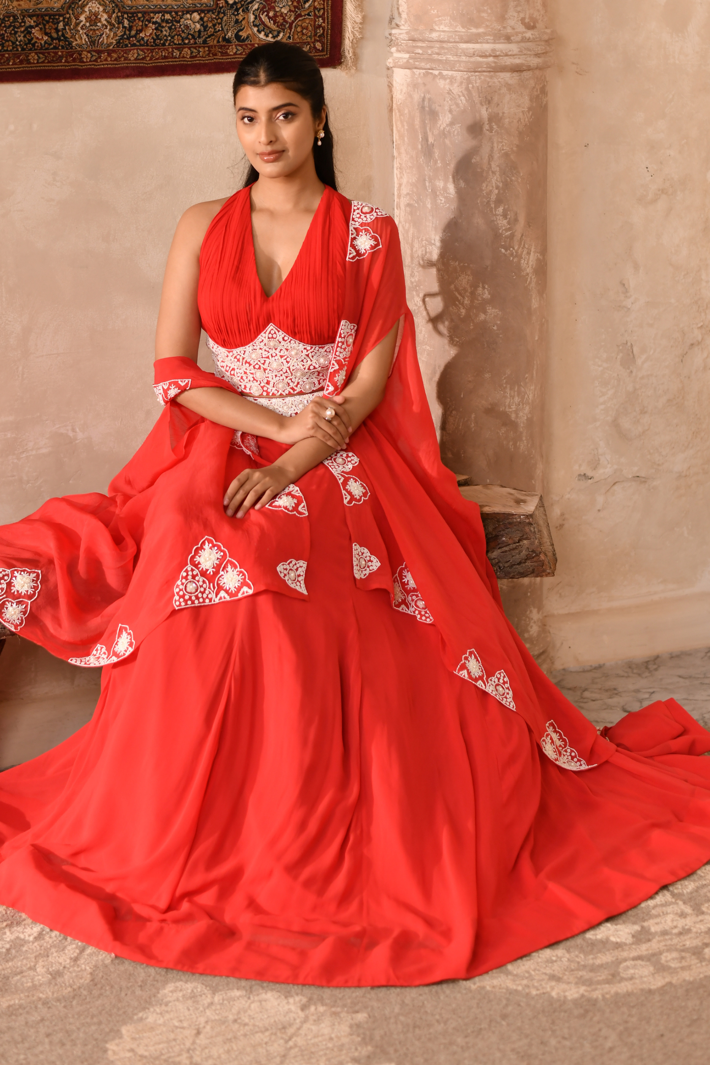 Scarlet Pearl Drape Set